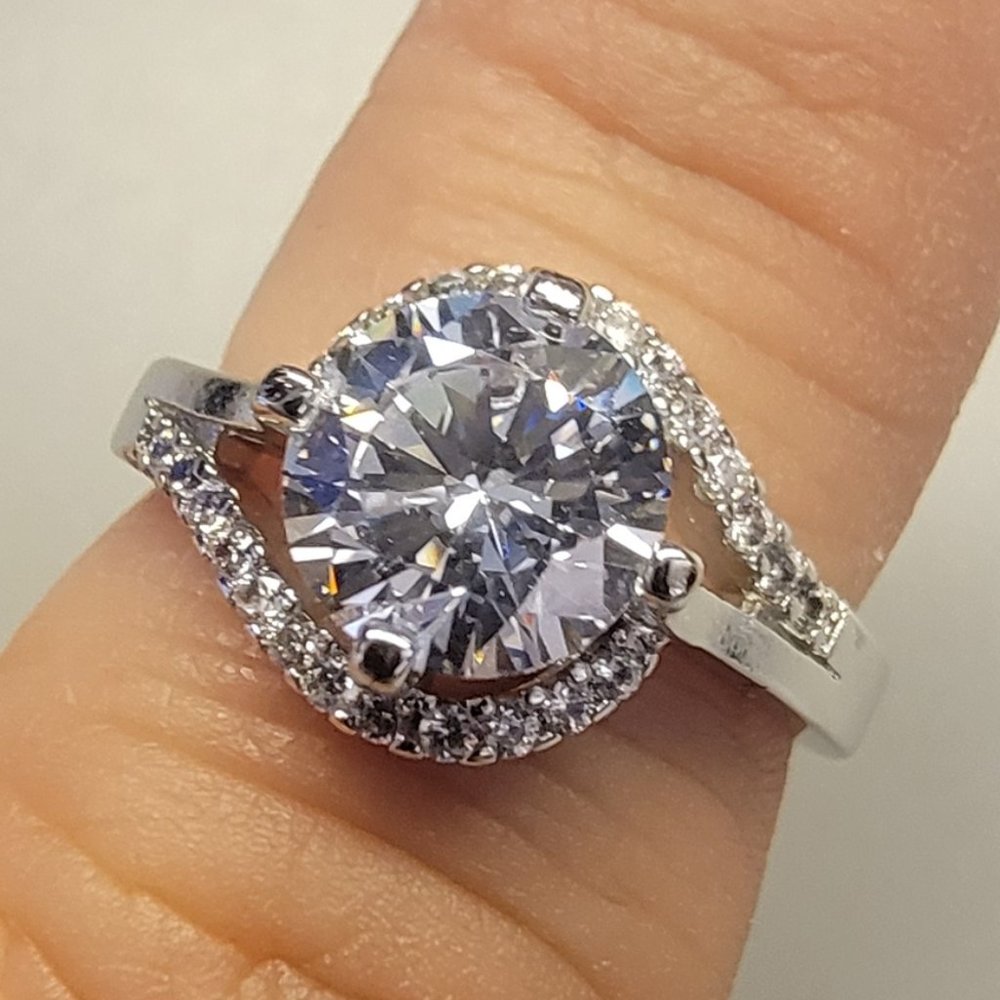 2ct Fashion Clear Stone Rings - Picture 1 of 8